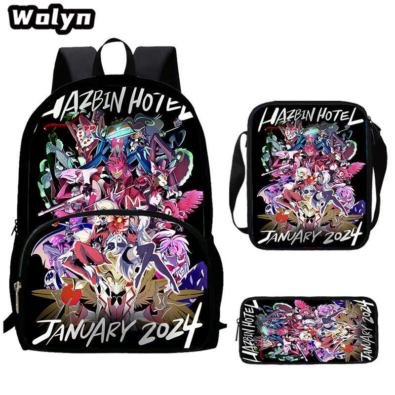 Hell Inn Hazbin Hotel Student School Bag High Value Leisure Oxford Ridge Relief Backpack