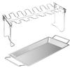 Anti-deform Stainless Steel Good Mirror Polishing Chicken Leg Wing Grill Rack with Drip Tray Roaster Rack