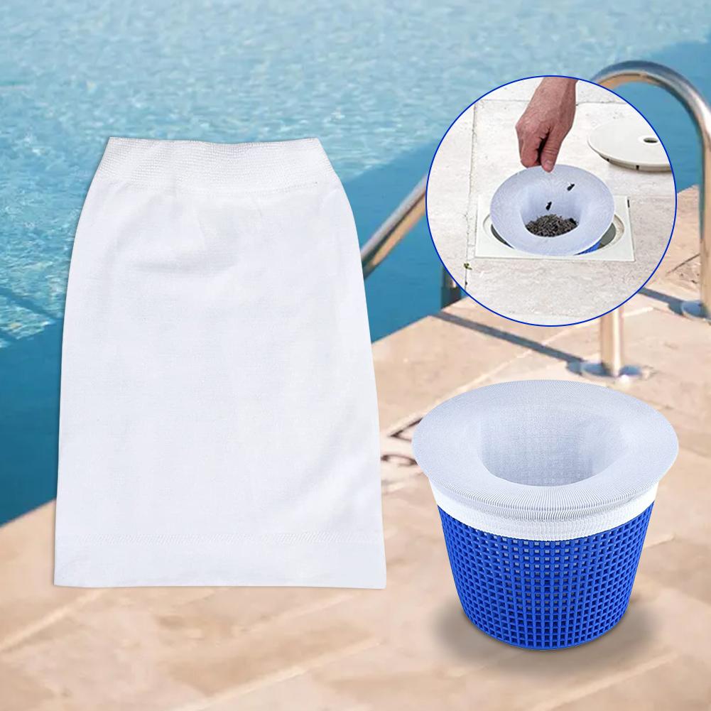 20-50PCS Pool Filter Baskets Cleaner Reusable Pool Skimmer Storage Socks Debris Leaves Catcher for In-Ground Above Ground Pools