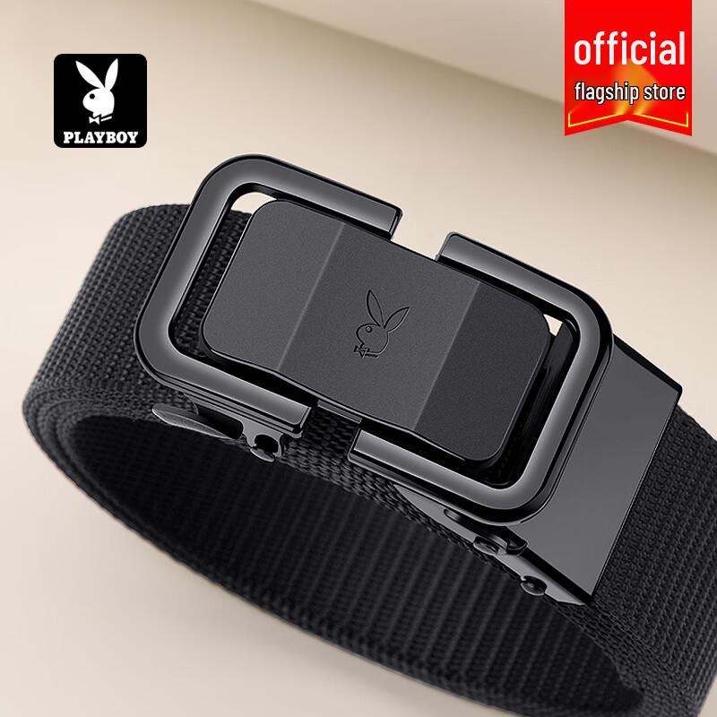 Playboy Men s Woven Canvas Automatic Buckle Belt 115cm+