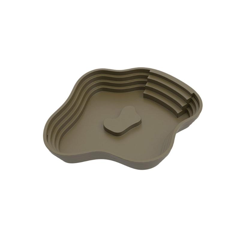 

Reptiles Animal Feeding Plate Durable ABS Construction Shallow Water Dish For Turtles Lizards small зелёный/коричневый