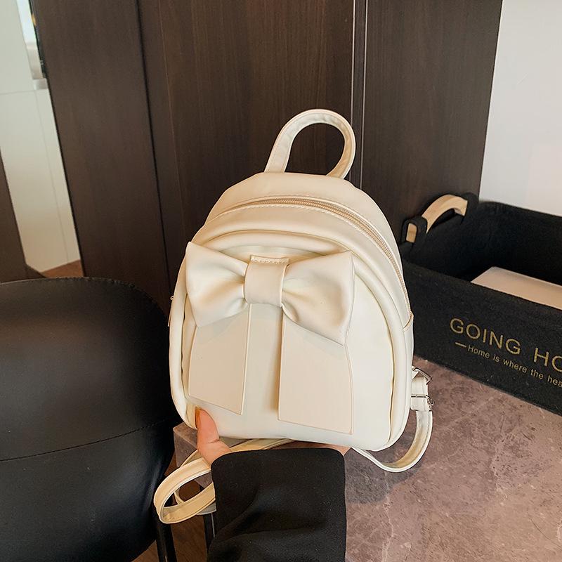 

Korean Style Women s Bow Backpack - 2025 New Sweet Fashion Handbag, High Value Small Backpack for Outings 19cm Length, 8cm Thickness, 20cm Height