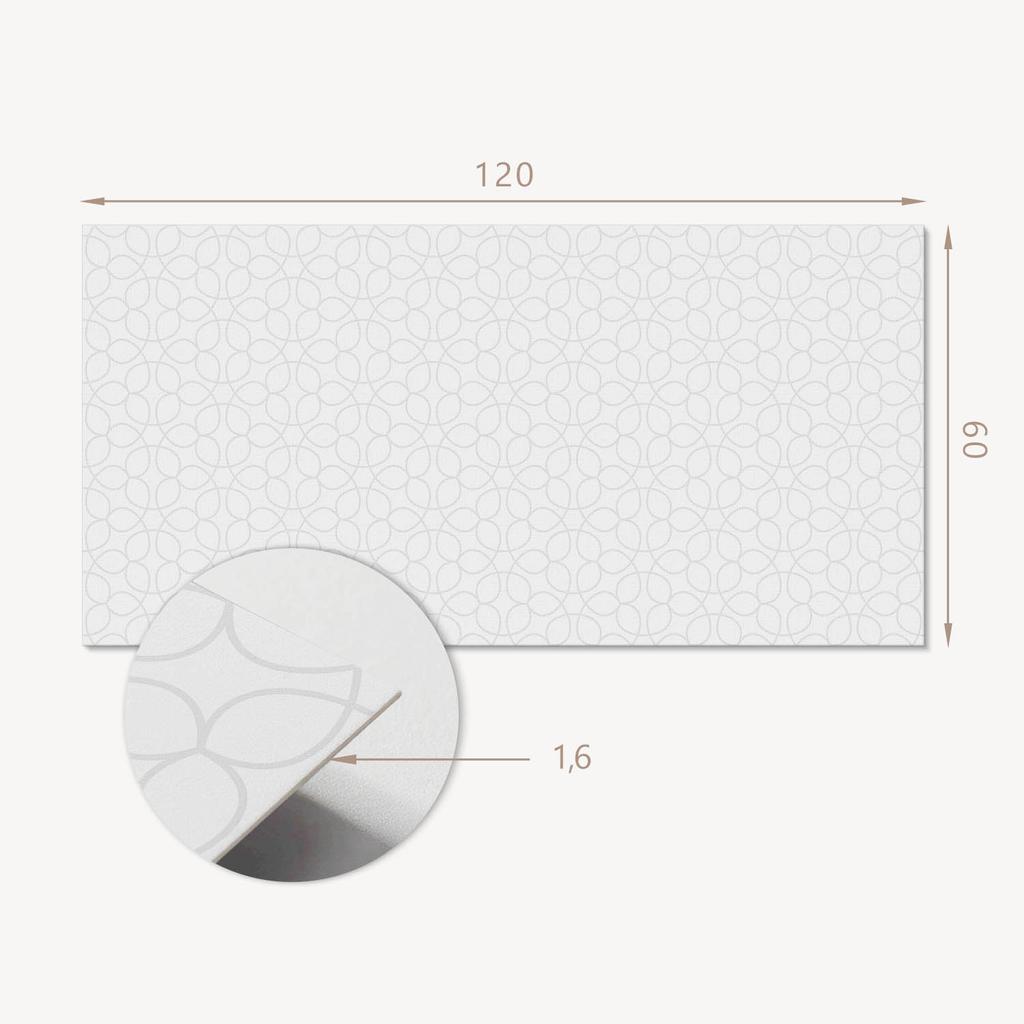 Self-adhesive Vinyl Panel with Print 120x60 cm. Delicate pattern with circles.
