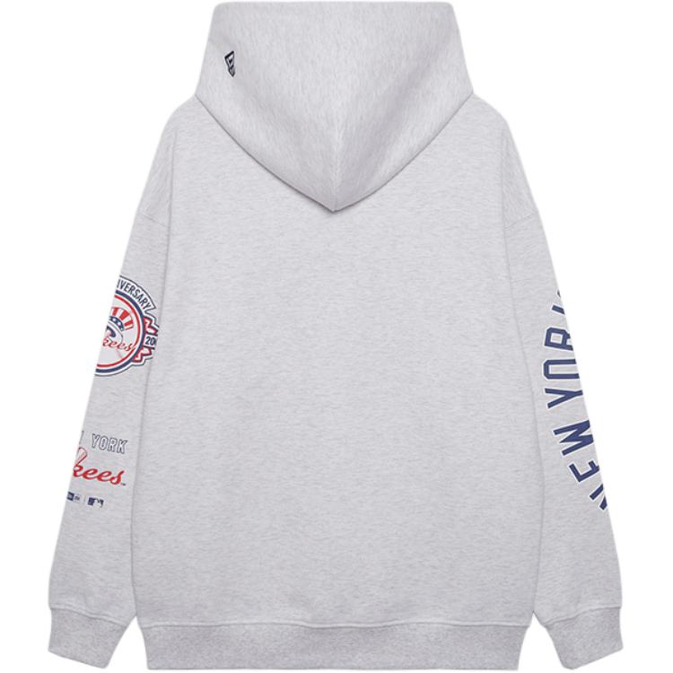 New Era FW24 MLB New York Yankees Sports Street Hooded Long Sleeve American Sweatshirt Unisex Sweatshirt Light-Gray 14385097
