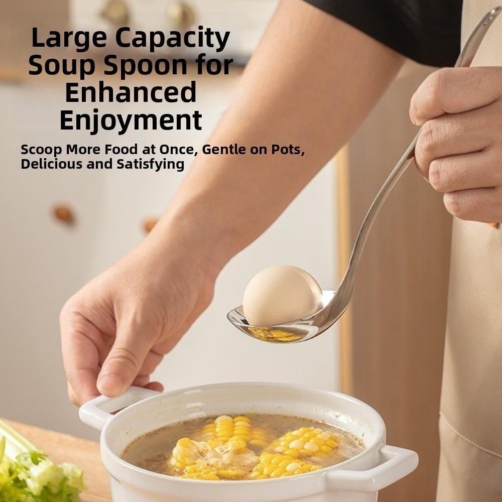 Stainless Steel Hot Pot Spoon High Temperature Resistance Slotted Spoon Soup Ladle  Kitchen