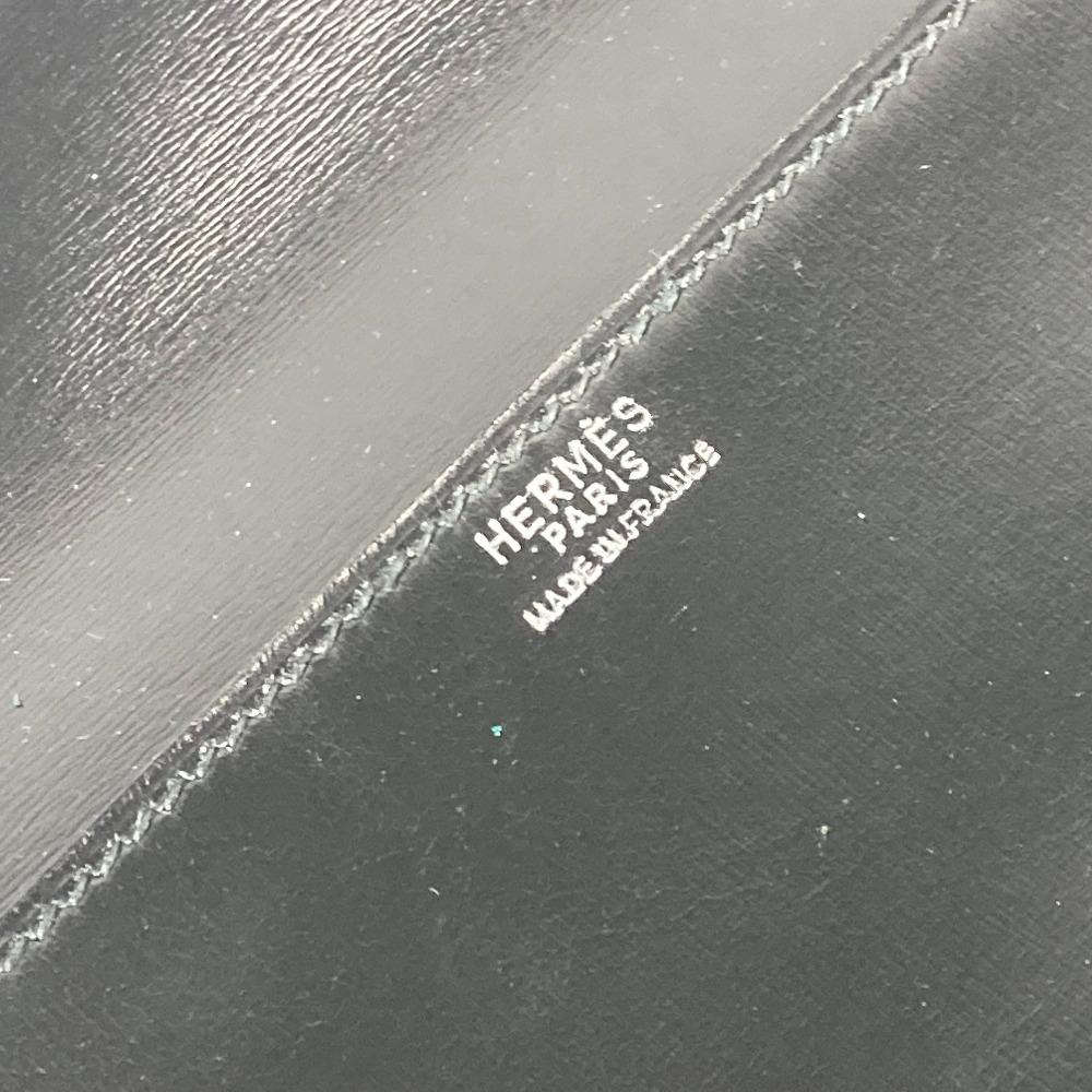 Hermes Bag Pouch Kirius With Strap Clutch Bag Boxcalf Black