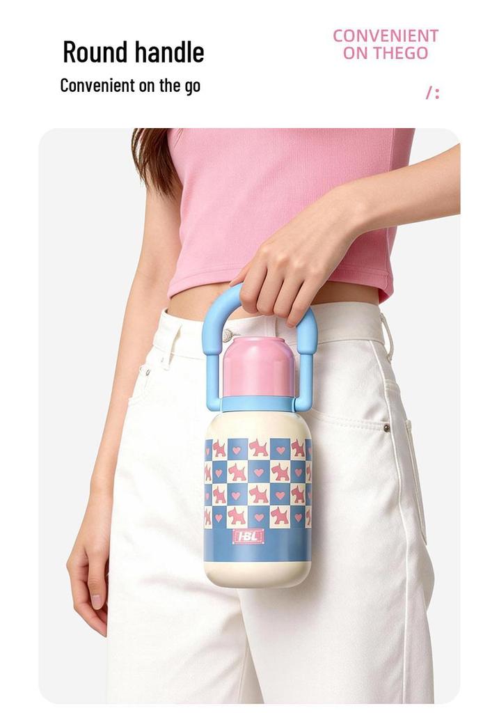 316 Stainless Steel Kids Thermos Cup with Double Capacity and Portable Handle