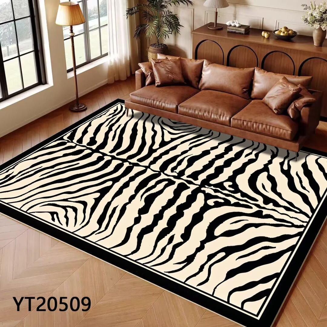 

America Style Leopard Print Retro Carpet Decoration Living Room Big Size Rugs Home Sofa Area Tables Chairs Non-slip Floor Mats 60x90cm
