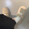 Gentle Fairy Wind Round Head Word with Lamb Wool Shoes Female Autumn and Winter Wear Flat-bottomed Pregnant Women Warm Bean Cotton Shoes