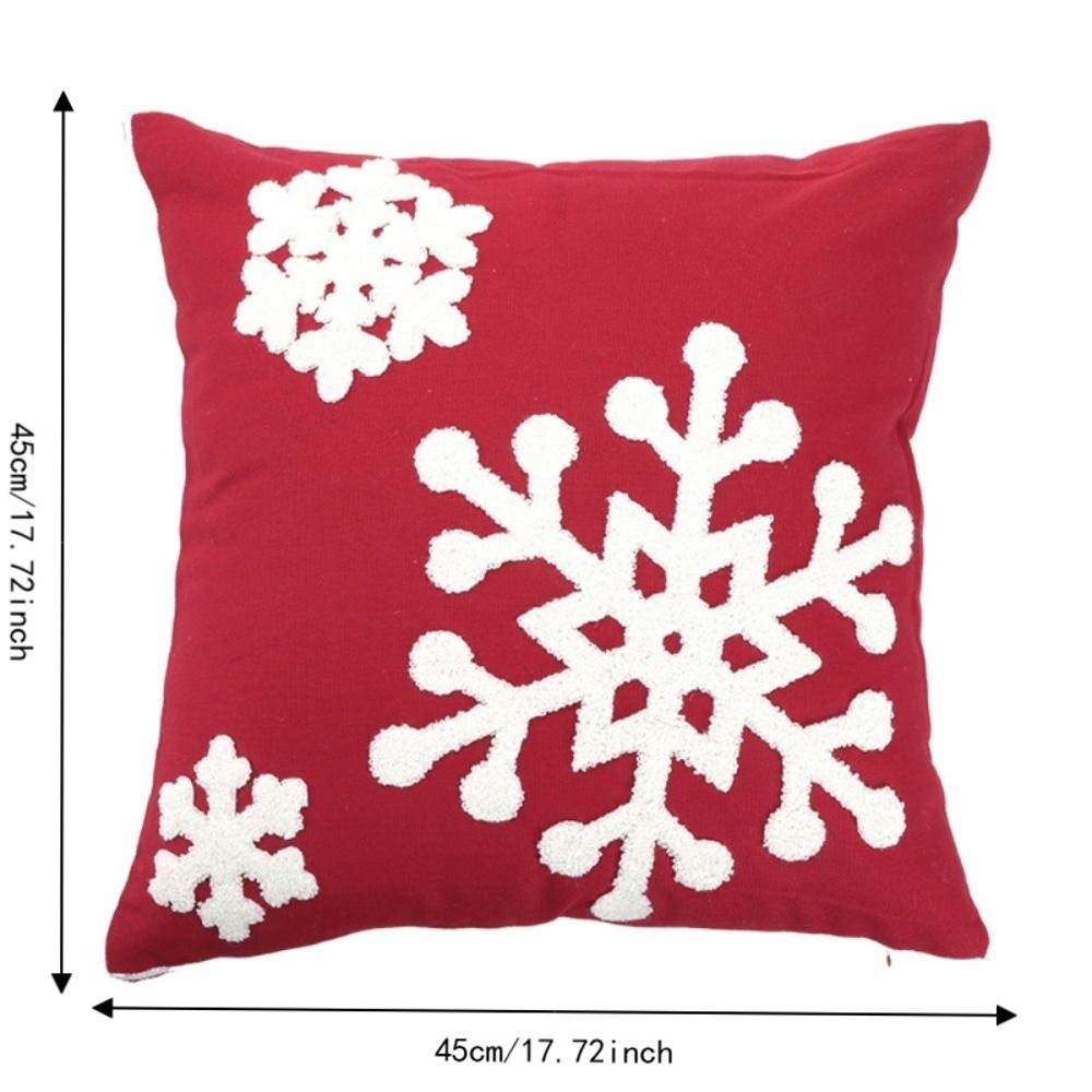 Merry Christmas Christmas Pillow Cover Snowflake Christmas Tree Pillow Cover Holiday Party
