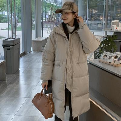 Parka Women Long Cotton-padded Jacket Women's Thick Bread Clothing Hooded Winter New Loose Slim Knee-length Coat