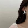 Irregularity Metal Flower Ear Stud for Women Fashion Party Jewelry Gift Accessories