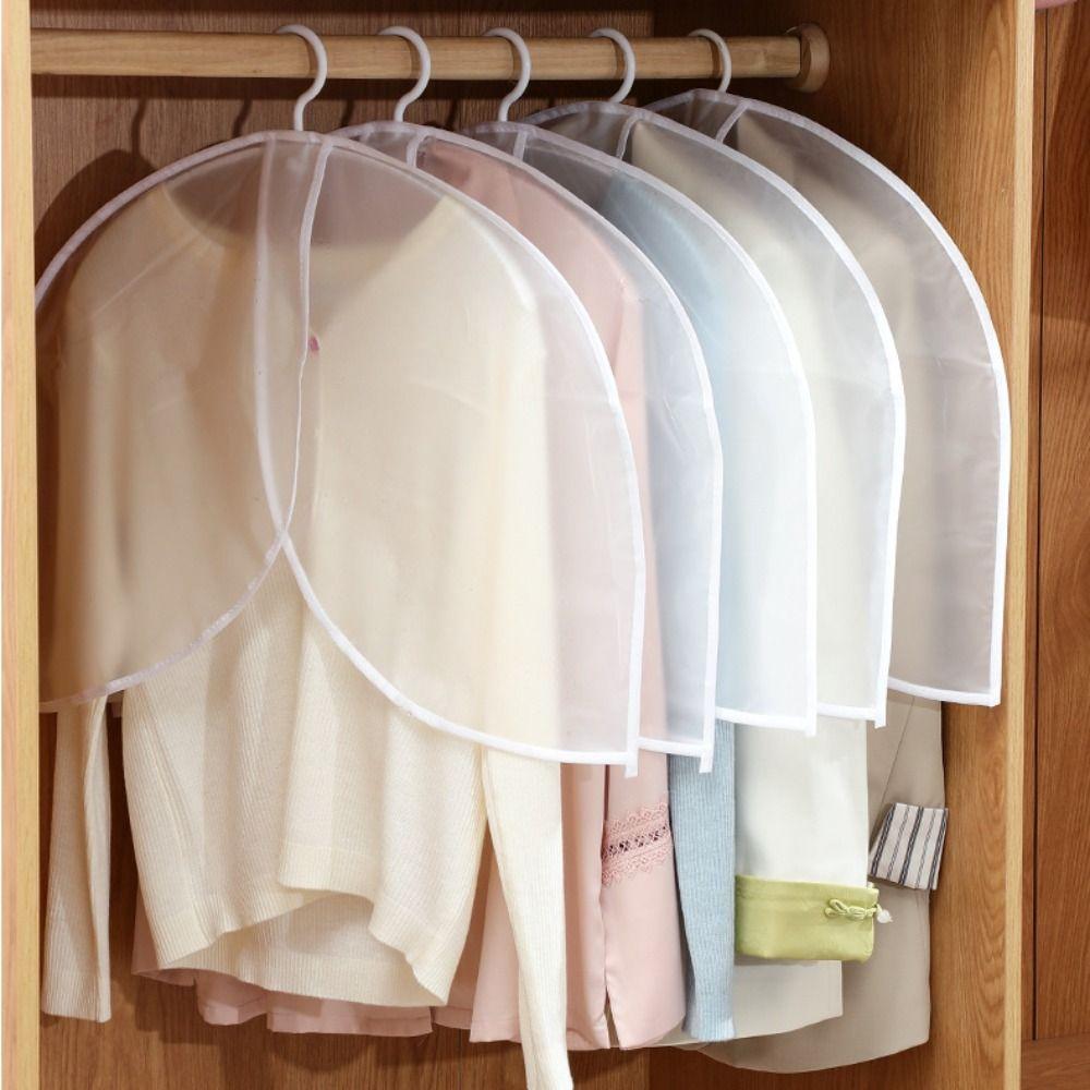 5Pcs Moistureproof Hanging Suit Cover Dustproof Garment Protectors Bedroom Storage