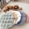 Ganzjahres-Haustier-Liegepolster - Katzen- und Hundebettmatte, fusselfreies Blasen-Fleece, runde Decke