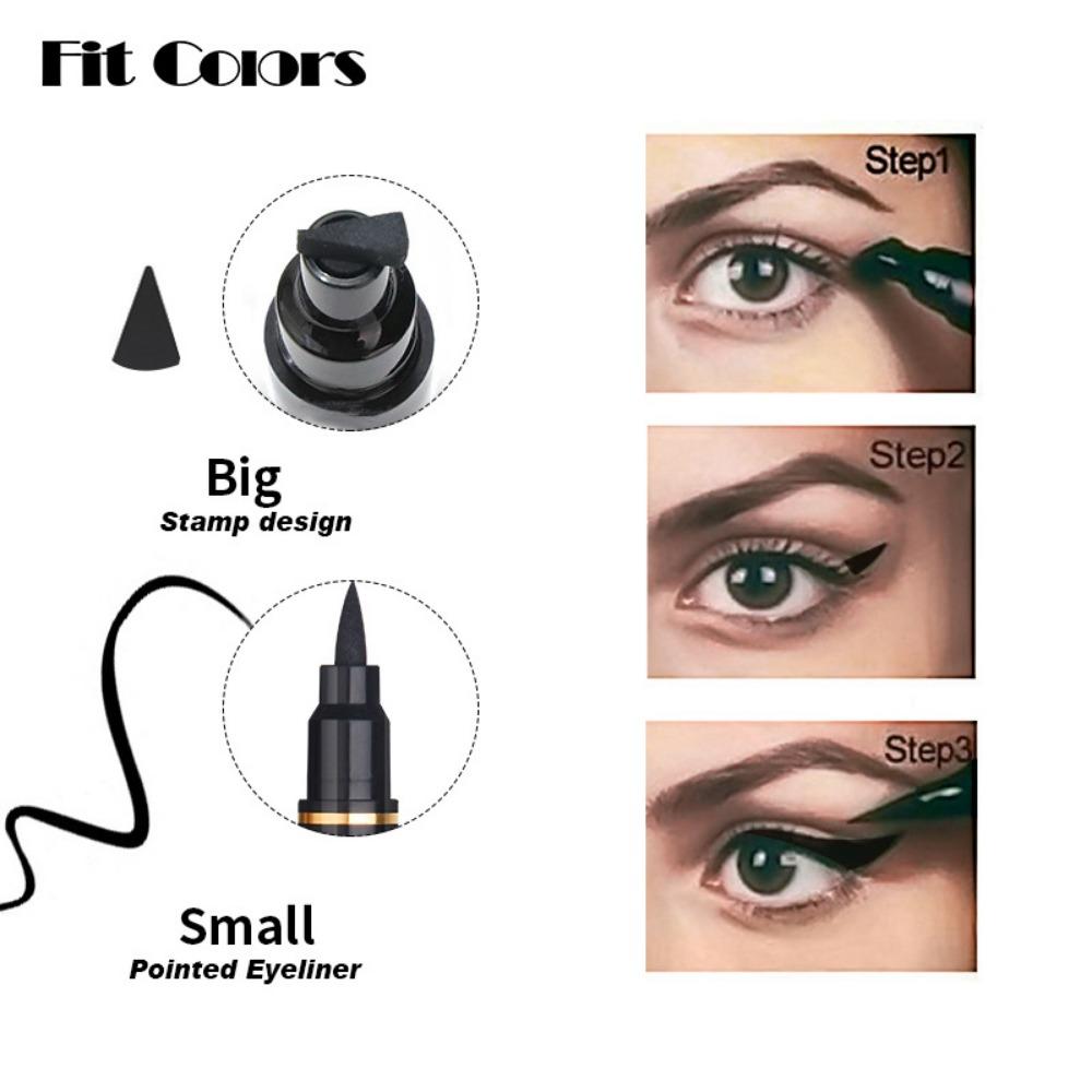Fit Colors Double -headed Triangle Wing Seal, Waterproof and Anti -sweat -proof Not Faint Eyeliner Pen