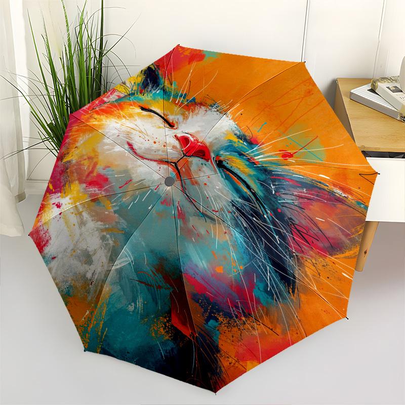 

Abstract Art, Colorful Painting- Automatic umbrella, Four Seasons Portable Folding Umbrella, Suitable for Men and Women, Travel, Daily Compa