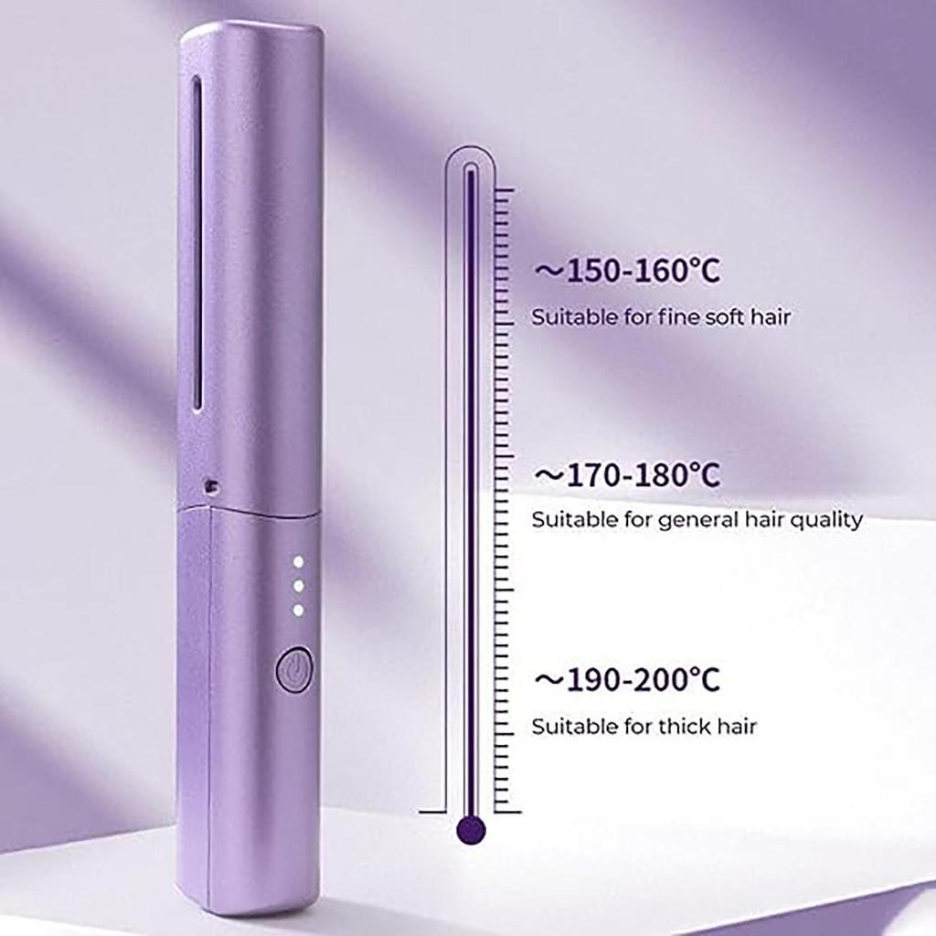 Portable Hair Straightener Comb Heating Evenly Hair Straightening Brush Suitable for Short and Long Hair
