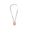CHANEL Double C gold metal calfskin rhinestone necklace men and women same style couple model