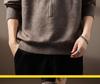 Premium American Style Men's Half-High Collar Knit Sweater - Warm, Anti-Pilling, Plus Size, Long Zipper.