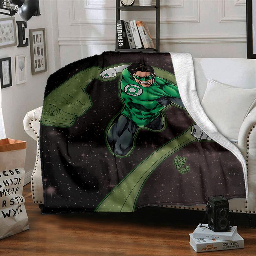 1 Stück Green Lantern Decke Leichte Flanelldecke für Sofa, Bett, Reisen, Wohnzimmer, Büro, Couch, Stuhl und Bett