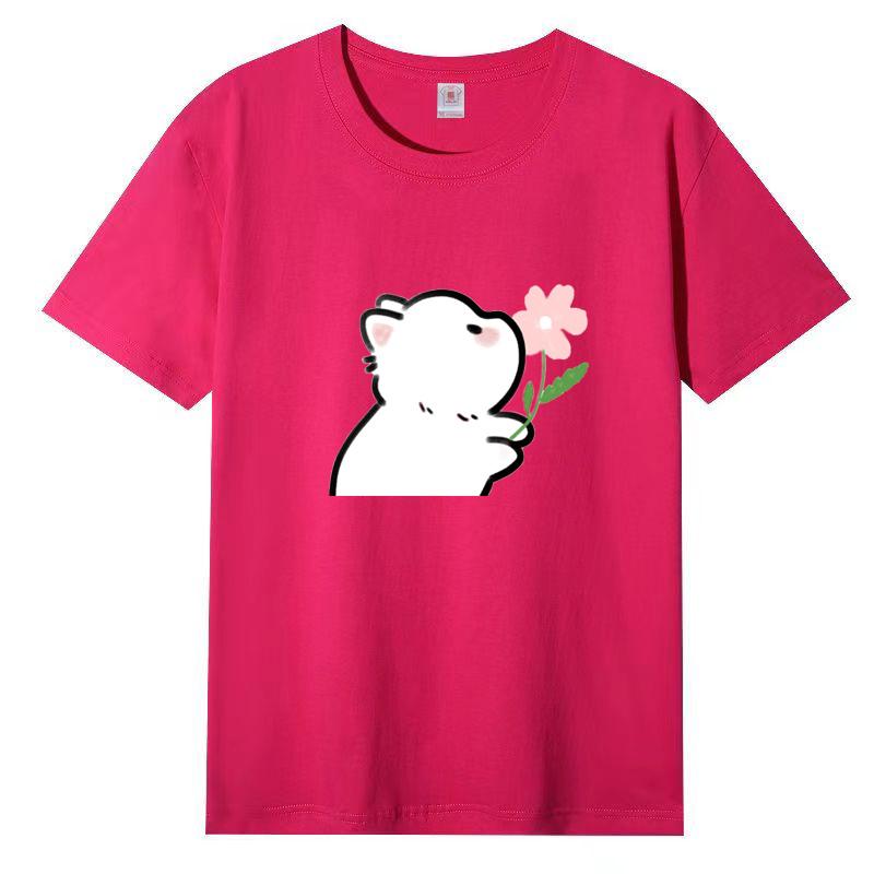 

Женская летняя популярная футболка с короткими рукавами из хлопка, дышащая, свободная футболка с принтом, повседневная 3XL