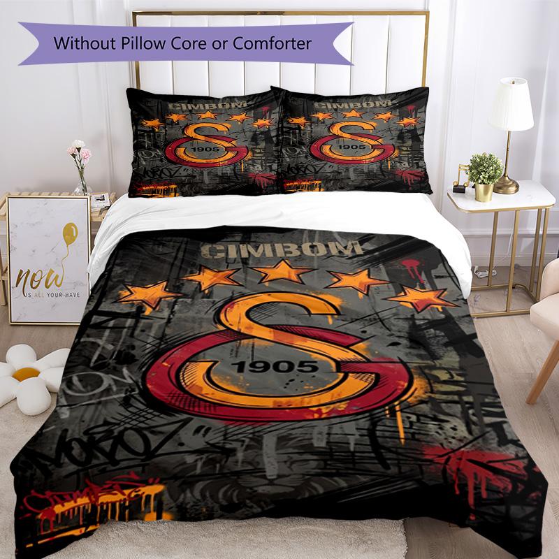 Galatasaray Bedding Set Breathable Duvet Cover with Pillowcases Decorative Bed Linen for Bedroom Home Decoration Birthday Gift