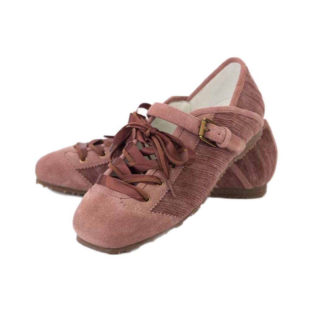 Women's Spring and Autumn Cross Strap Flat Mary Jane Shoes Elegant Round Toe Comfortable Soft Bottom Ballet Shoes