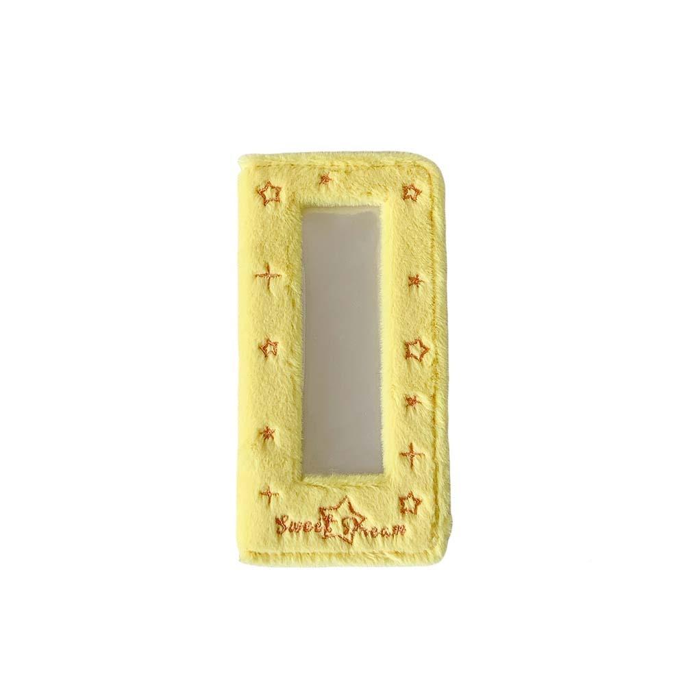 

Плюшевый корейский холдер для фотокарточек, защитный чехол для фотокарточек на четыре ячейки, рамка для фотокарточек, студент жёлтый
