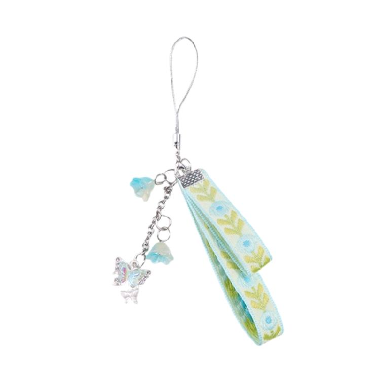 Fashionable Printed Ribbon Keychain Bag Ornament Portable Key Chain Bag Dangler