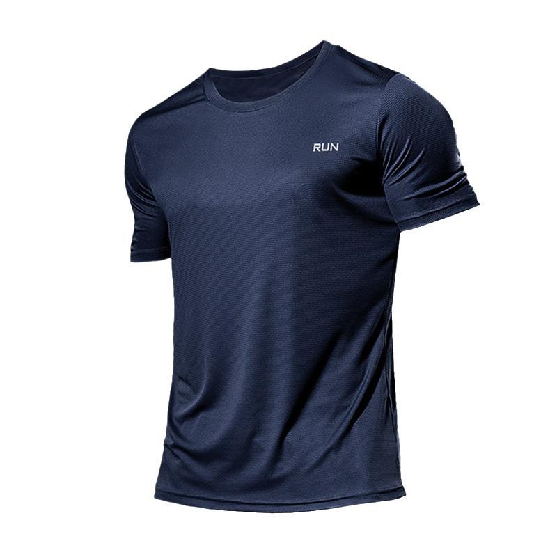 Men's Quick-Dry Round Neck Short Sleeve Marathon Training T-Shirt
