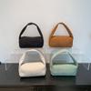 Casual Corduroy Solid Color Handbag For Women Retro Square Shoulder Bag Fashion Purse
