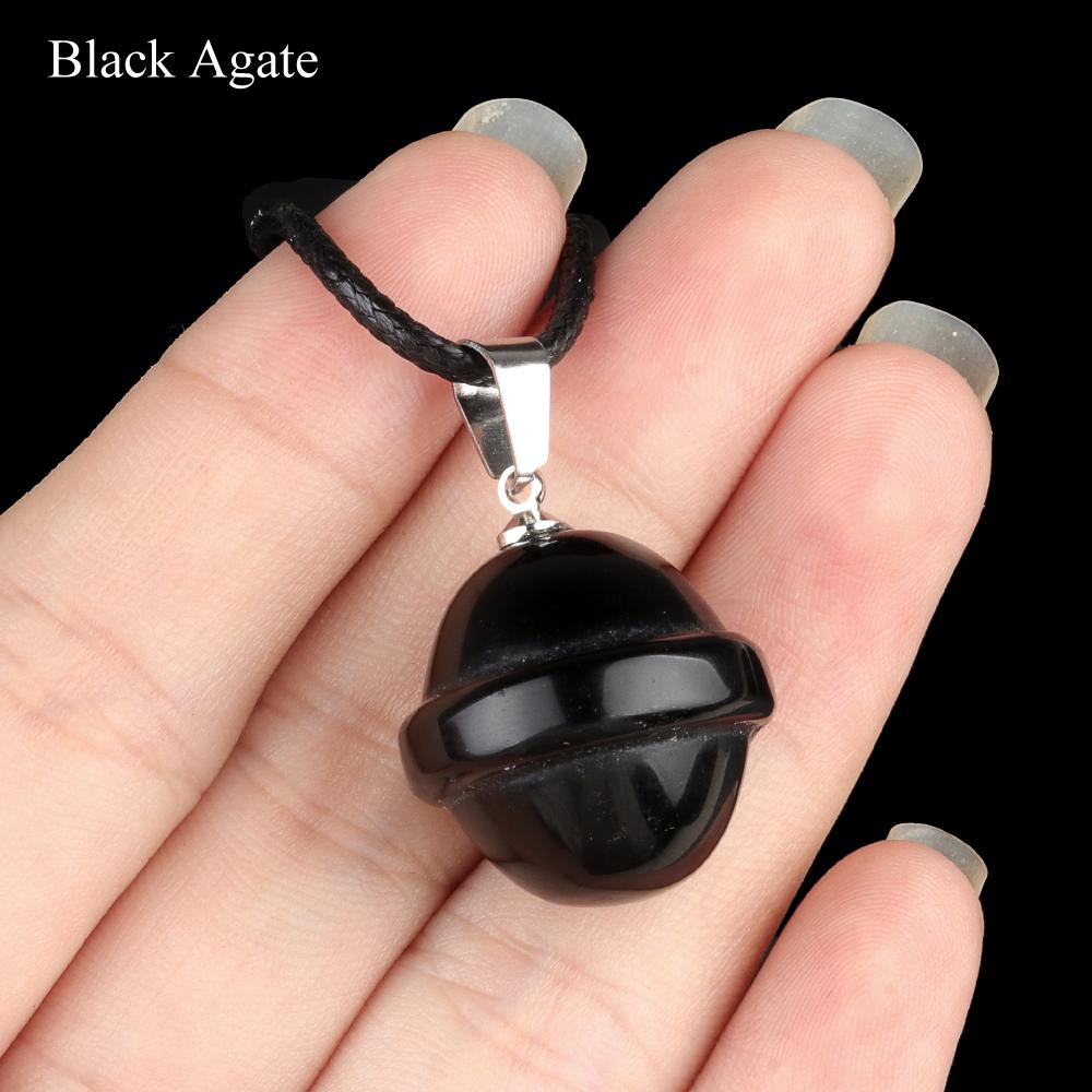 1 Stück Halskette mit Anhänger aus Natursteinkristall, Asteroiden-Edelstein, Charms mit Riemenkette, Halsketten für Frauen und Männer, Alltagsschmuck, Geschenke, 20 × 20 mm