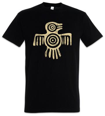 Camiseta Masculina Pássaro Asteca II Indígena Americano Nativo Sinal Asteca Sinal Maia