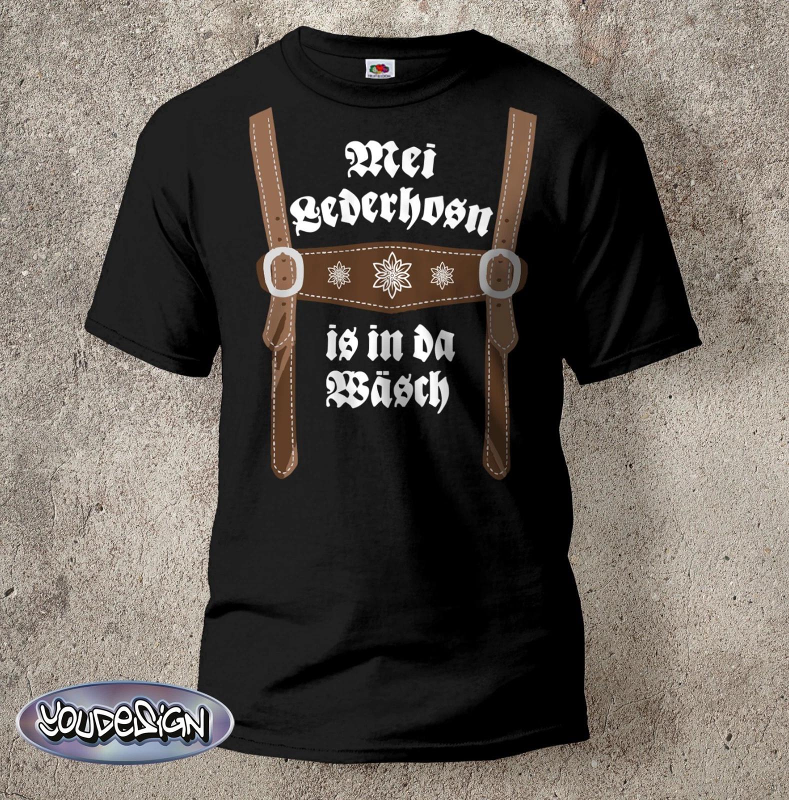 Mei Lederhosn is in da laundry shirt Oktoberfest beer festival T-shirt cult saying L