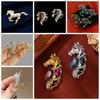 Chinese New Year Zodiac Horse Head Brooch Fashion Jewelry Metal Pony Badge Pin  Women
