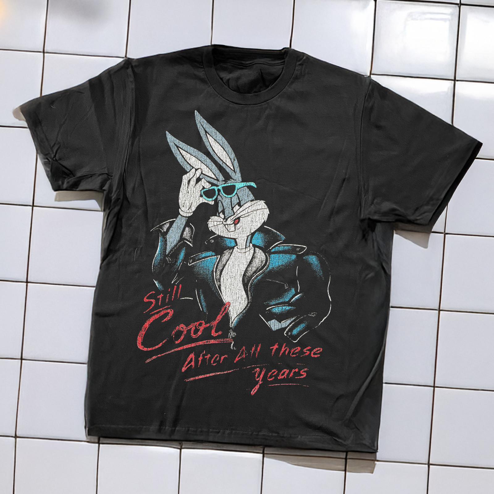 90 s Bugs Aged T-Shirt Black M XL