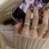 Elegant White Mother-of-Pearl Double-Layer Women's Ring with Open Design