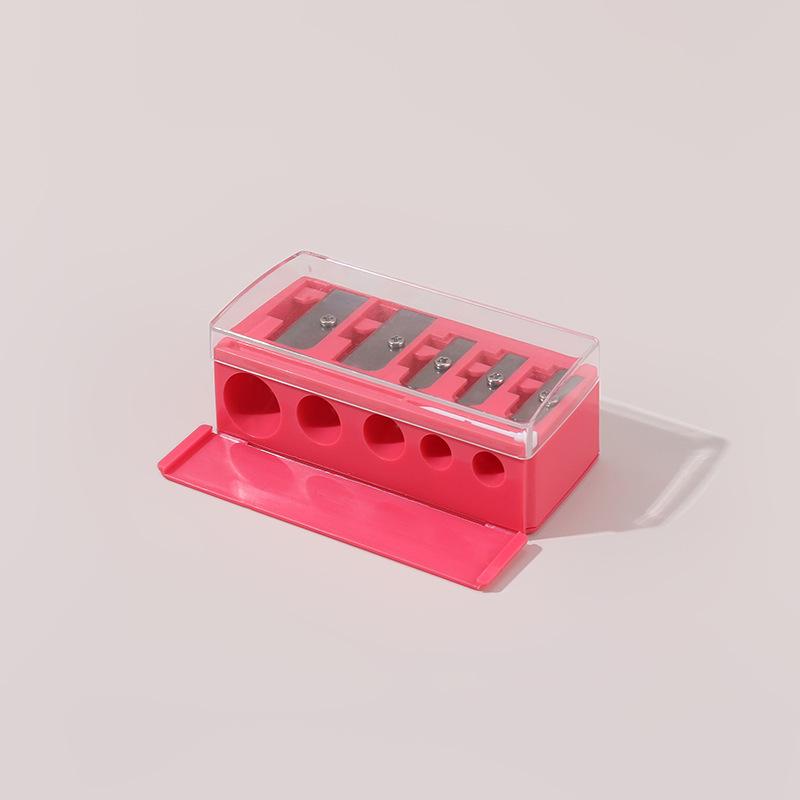 5 Holes Sharpener Multi-Functional Pencil Sharpener With Lid For Eyeliner Lipliner Pencils