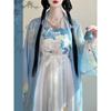 Women's Tang Dynasty Style Hanfu, Printed Hezi Skirt One-Piece Outfit, Traditional Chinese Daily Wear Costume