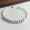 Xiaomi 100% Solid 925 Sterling Silver Retro Bracelet for Women Men Vintage Handmade Small Beads Simple Bracelet Birthday Gift