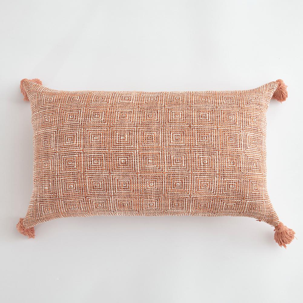 Linen Tassels Cushion Cover Orange Pillowcase For Living room Bed Chair Sofa Decorative Pillow Covers Home Decor 45X45 30X50 1PC