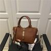 Womens Pu Water Bucket Bag With Lock Closure For Daily Use