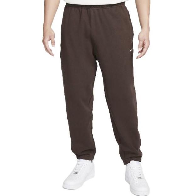 New Nike Solo Swoosh Men's Fleece Pants Brown DX1365-237