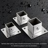 Universal Wall Mounted Pipe Bracket Heavy Duty Steel Construction Side Mount Flange Base Brackets For Closet Rod