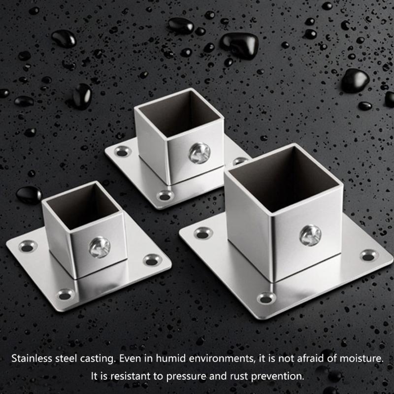 Universal Wall Mounted Pipe Bracket Heavy Duty Steel Construction Side Mount Flange Base Brackets For Closet Rod