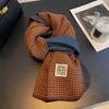 Houndstooth Long Scarf Winter Thick Warm Imitation Cashmere Bandana Shawl Wrap Scarves Travel Cape Designer Clothes Women Luxury