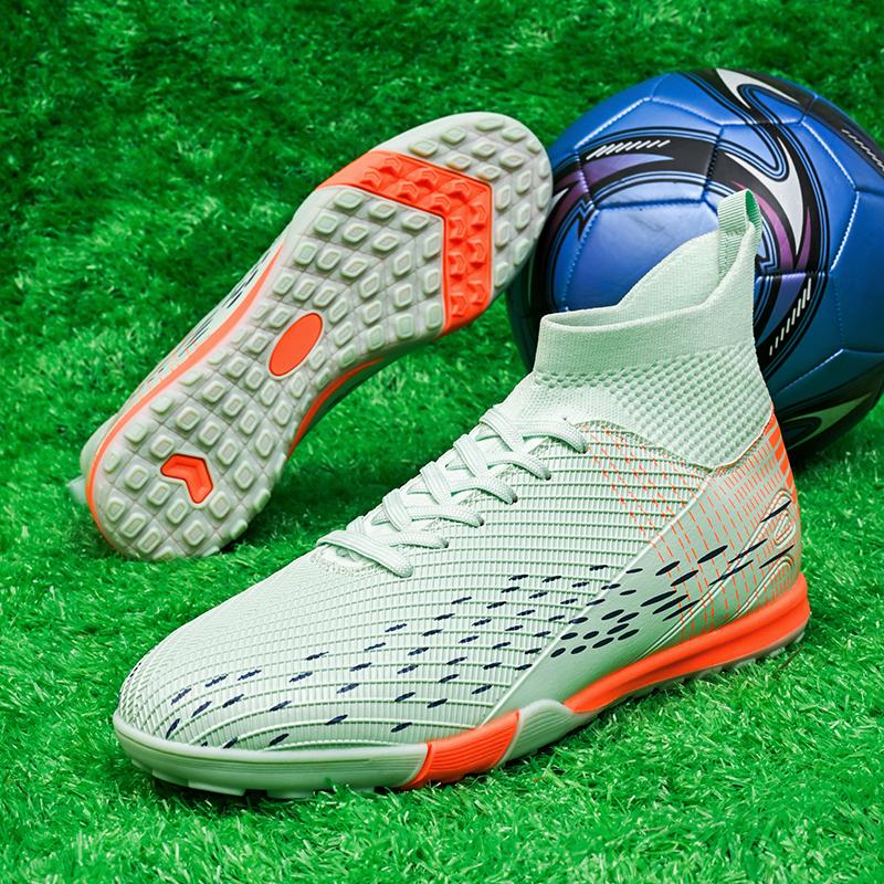 35-45Kids Soccer Shoes  Adult Large Fashion Long Nail High Top Football Shoes Football Training Sneakers