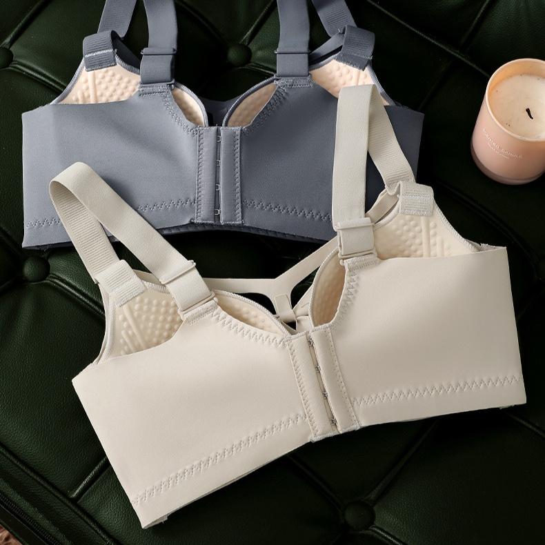 Seamless Bra Women's Adjustable Gathering Bra Plus-size Underwear Women's Beauty Back Lift Anti-glare Bra