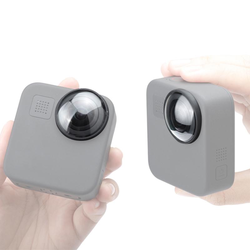 2 Stück Kameraobjektivschutzabdeckung Universelle Objektivkappe Rahmenschutz für GoPro Max Sportkamera