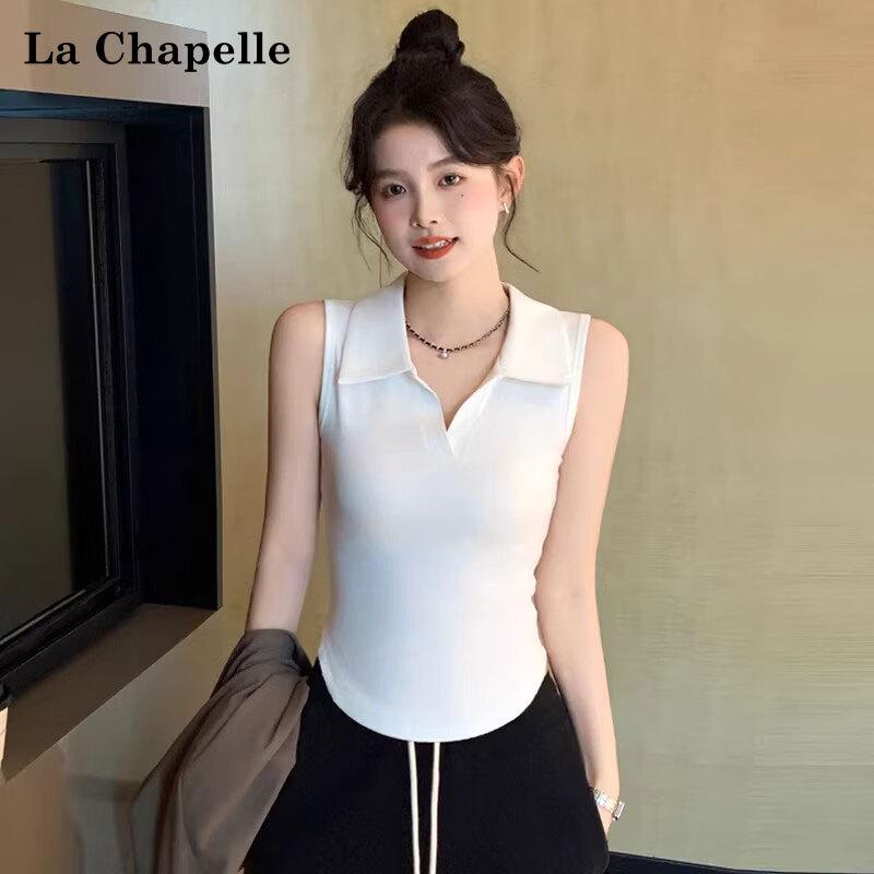 La Chapelle Women's POLO Neck Sleeveless Vest